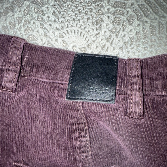Distressed Purple Free People Corduroy Flare Pants - Picture 5 of 5
